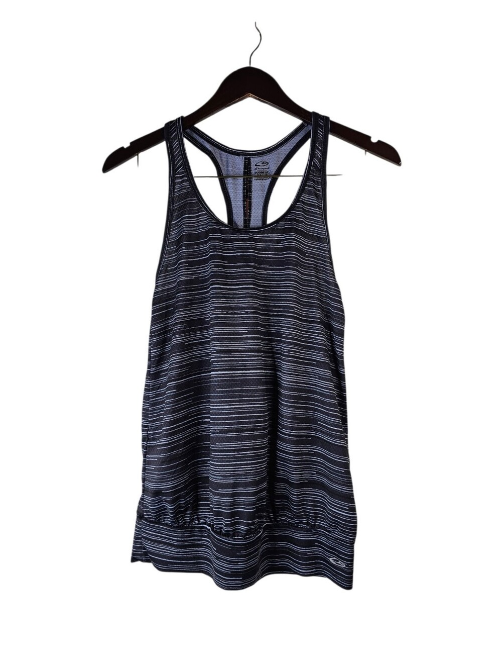 Champion DuoDry Women's XS Black Striped Racerback Athletic Workout Tank Top